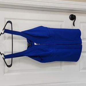 Torrid Sleeveless Zippered Peplum Top